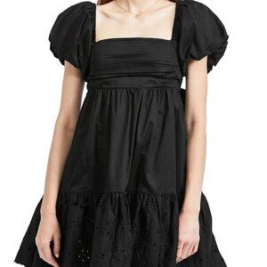 Small Women's Poplin Back Tie Fit & Flare Dress